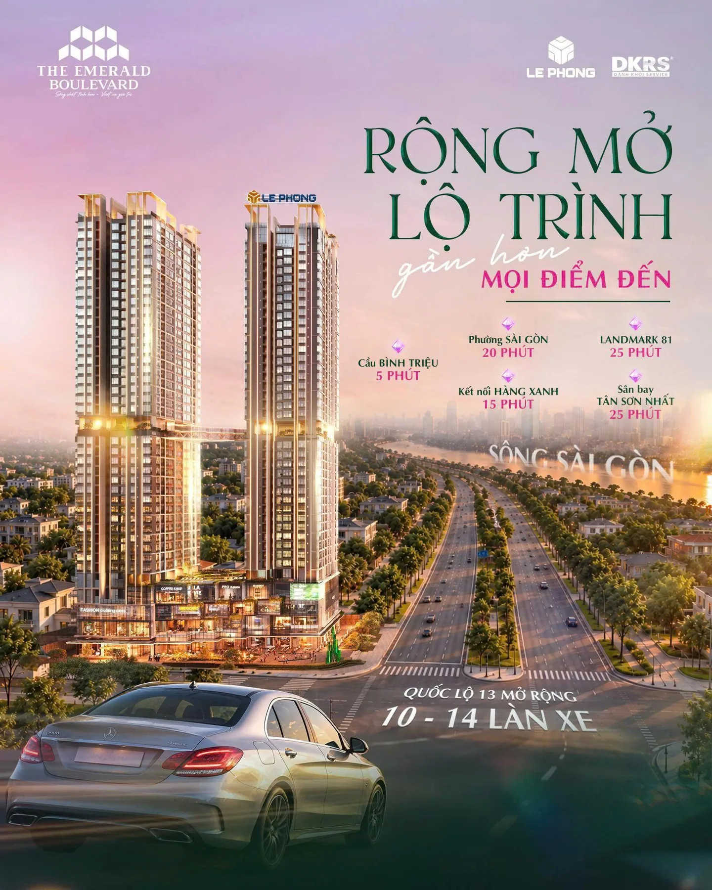 The Emerald Boulevard đón đầu hạ tầng Quốc lộ 13, mở rộng kết nối vào trung tâm TP.HCM