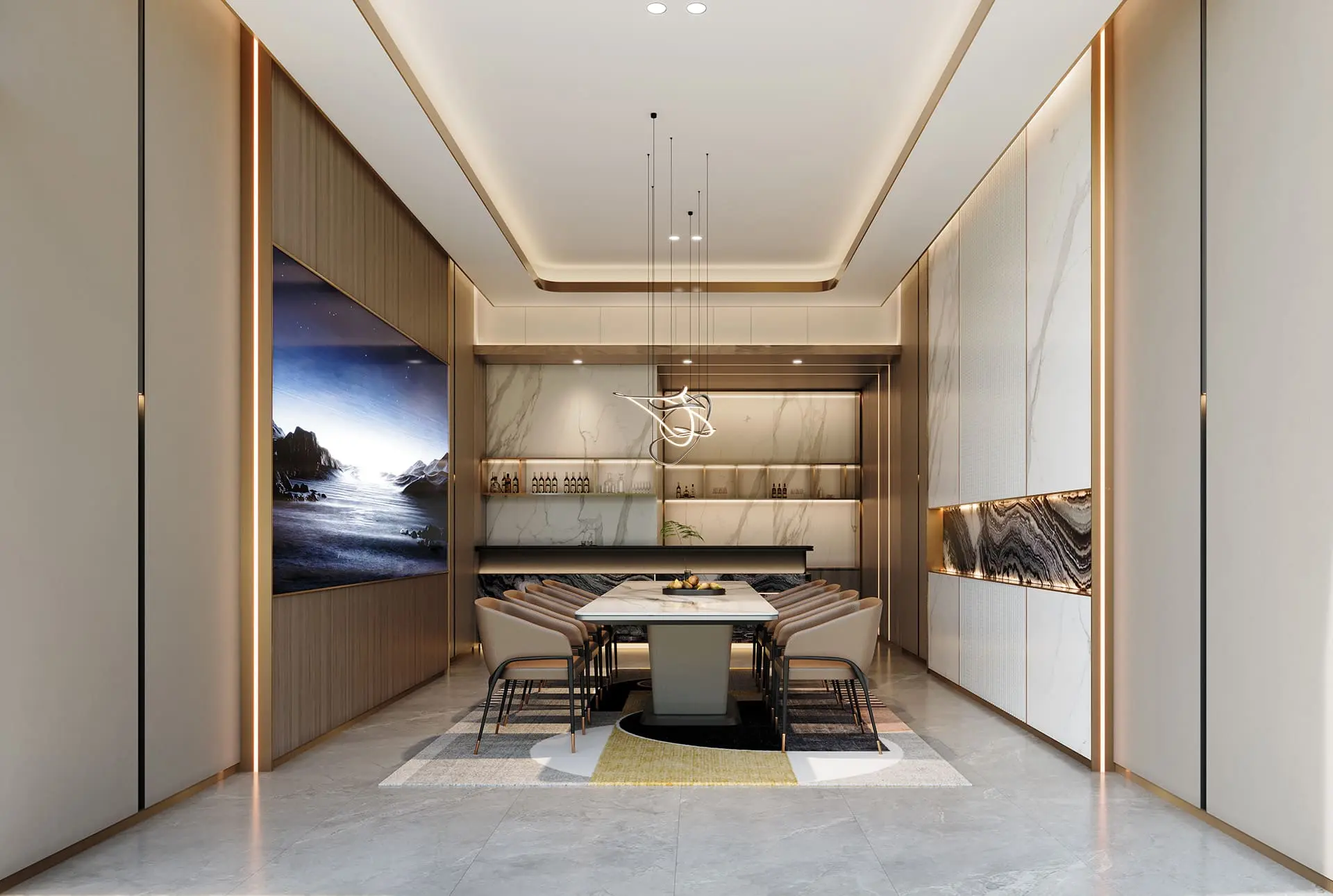 Phối cảnh phòng khánh tiệc Gladia Heights