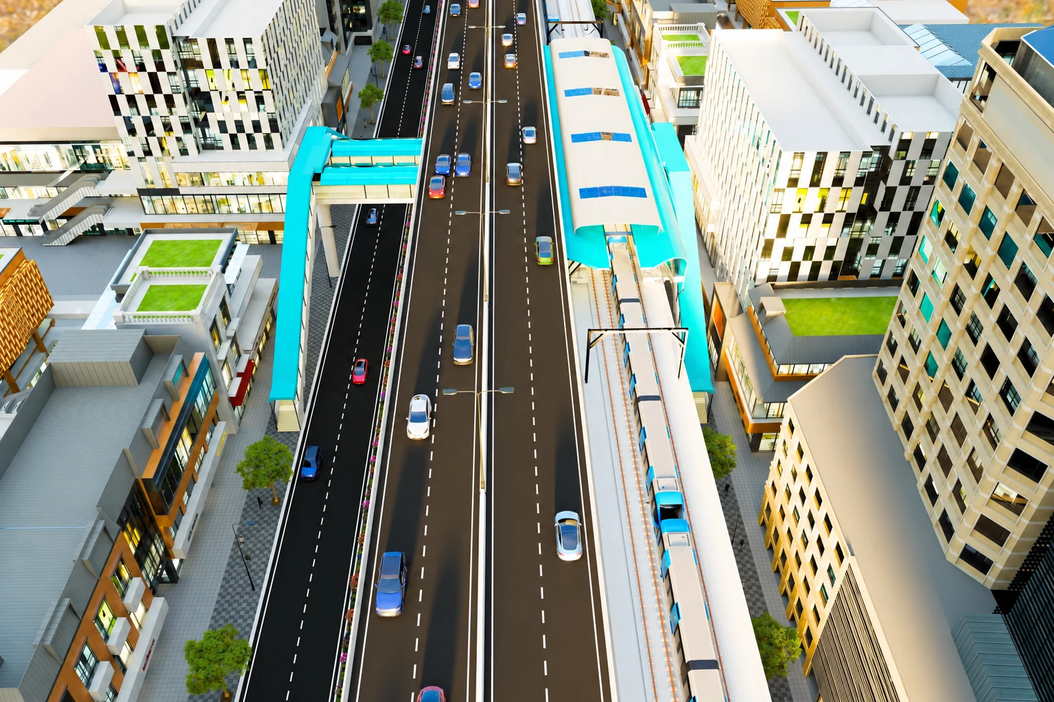 Metro Thủ Dầu Một – Tao Đàn: Hướng tuyến, 24 nhà ga và ý nghĩa với khu Bắc TP.HCM 1 Phối cảnh minh họa hành lang metro Thủ Dầu Một – Tao Đàn và không gian đô thị