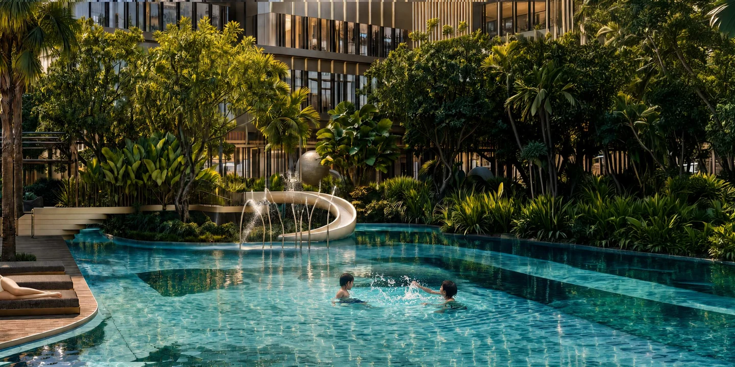 Phối cảnh Hồ bơi trẻ em Palm River