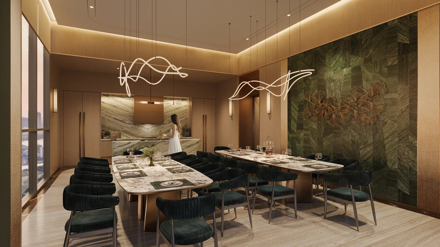 Phối cảnh Sảnh tiếp khách Palm River