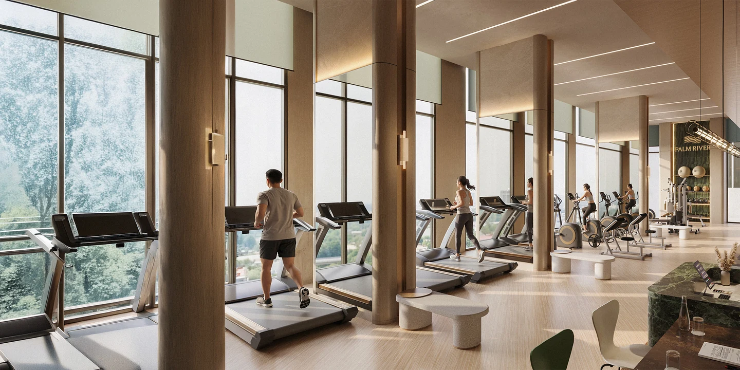 Phối cảnh Gym trên cao Palm River