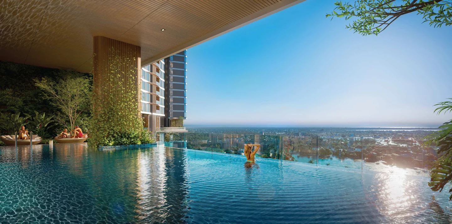 Phối cảnh Hồ bơi vô cực Palm River