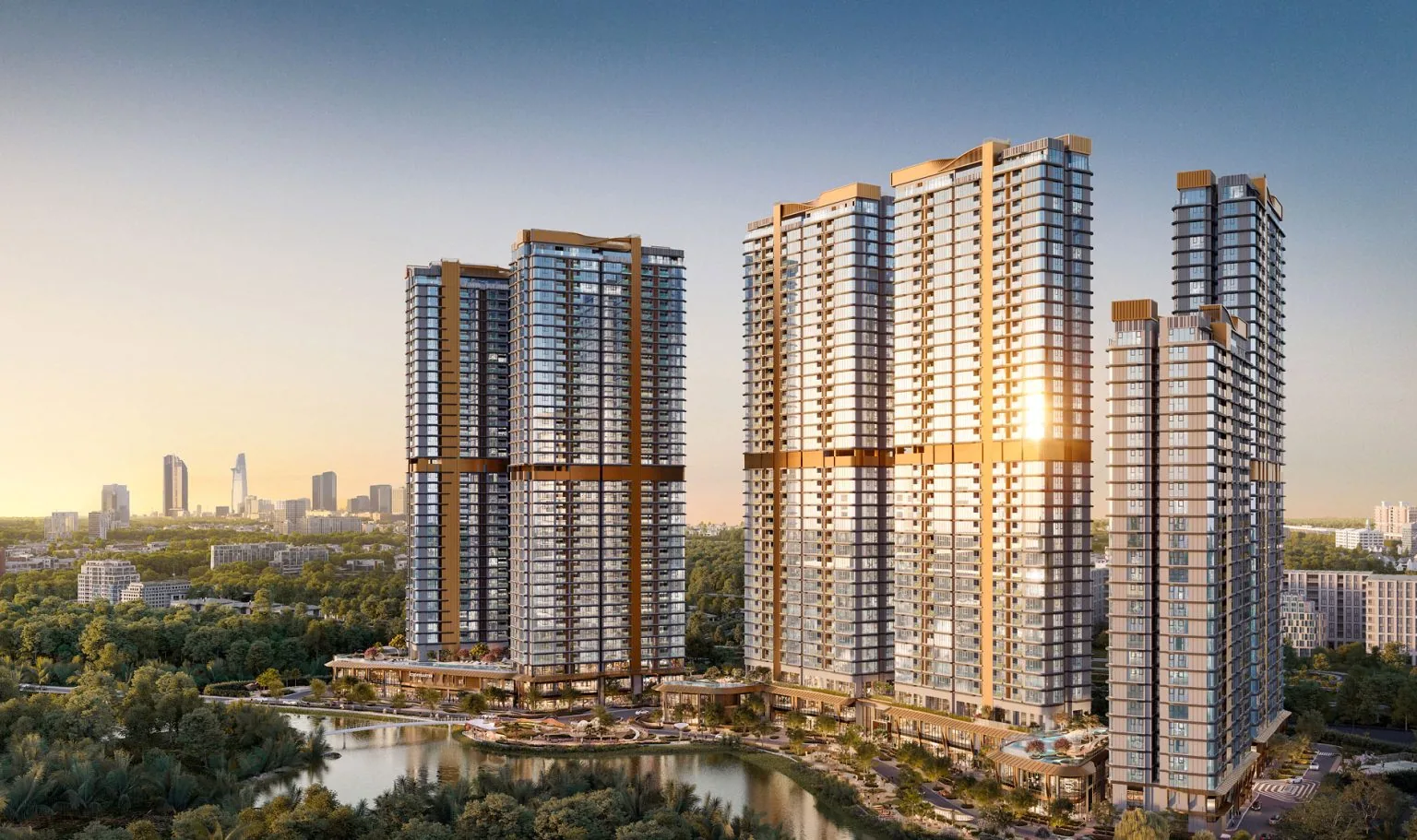 Phối cảnh sáu tháp Eaton Park